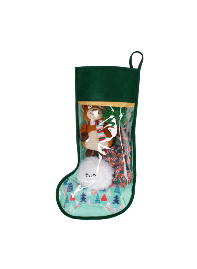Happy Pawlidays Dog Toy Stocking