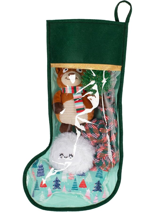 Happy Pawlidays Dog Toy Stocking