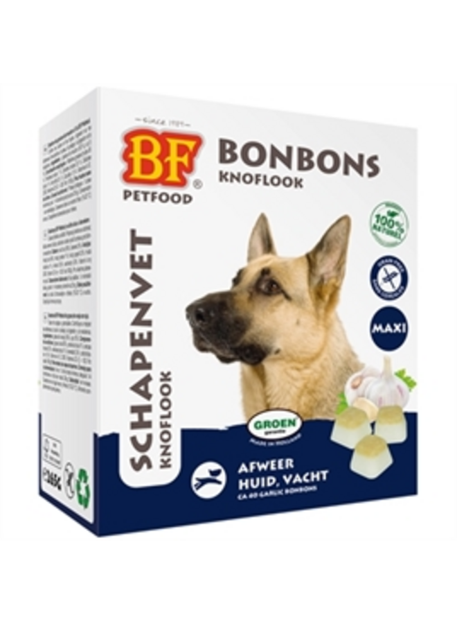 BF Petfood Schapenvet Maxi Bonbons Knoflook 40 st