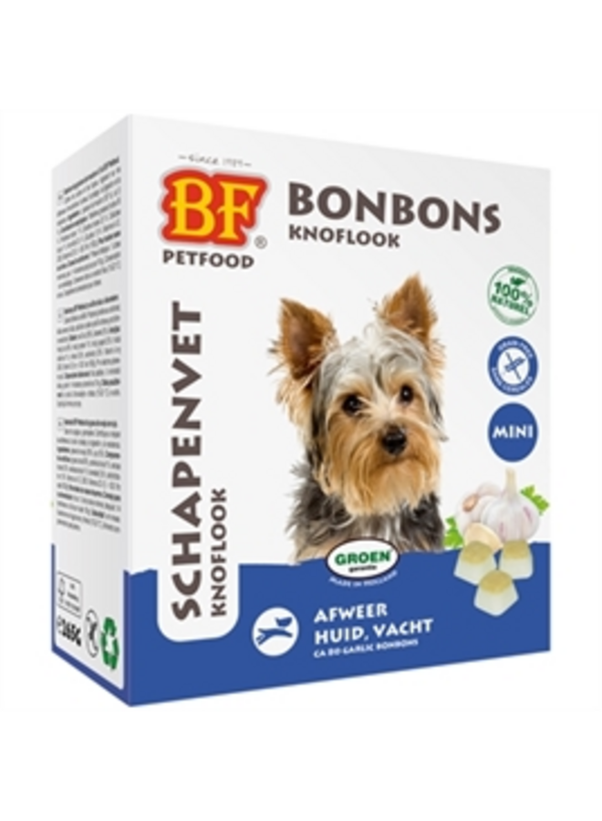 BF Petfood Schapenvet Maxi Bonbons Knoflook 40 st