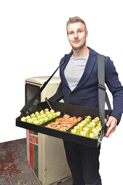 Bauchladen in Aktion