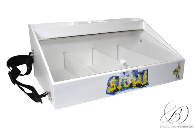 Bauchladen mit Plexiglas-Klappe