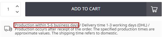 Production time information