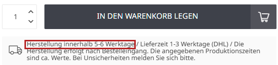 Info zur Produktionszeit