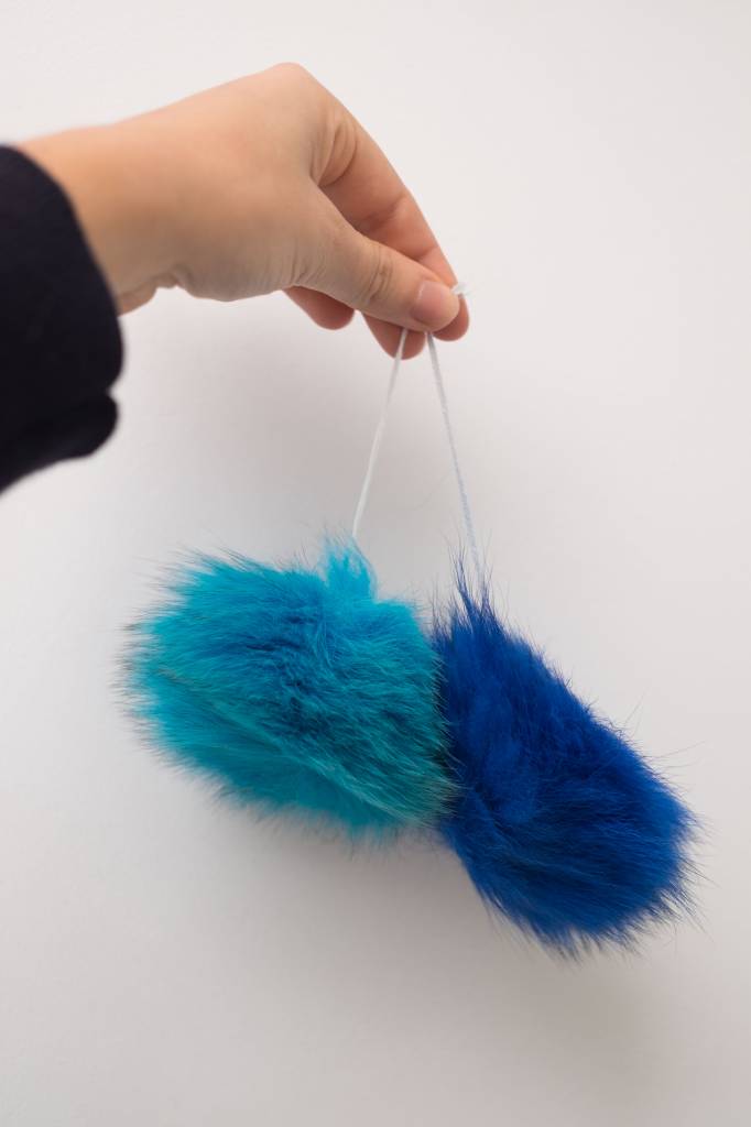 Pompon Groot Fel Blauw