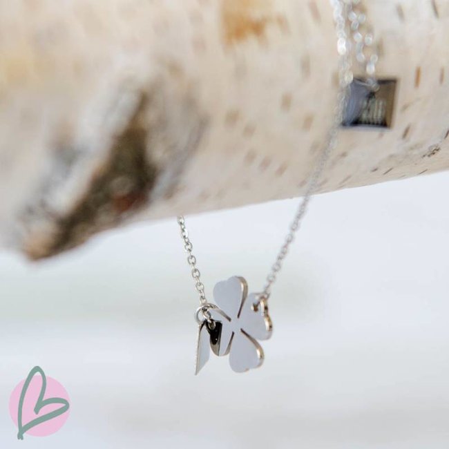 Zilver armband met klaver