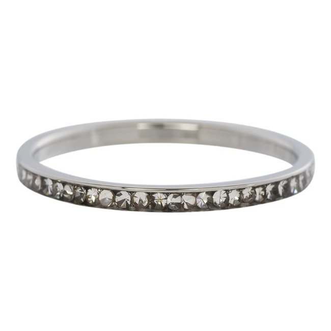 aanschuif ring  'zirconia crystal' 2mm