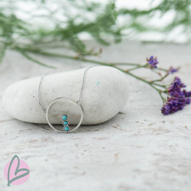 ZAG  Bijoux  ketting zilver/turquoise