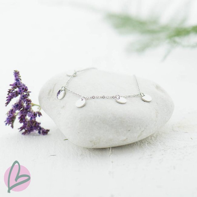 armband zilver met muntjes / coins