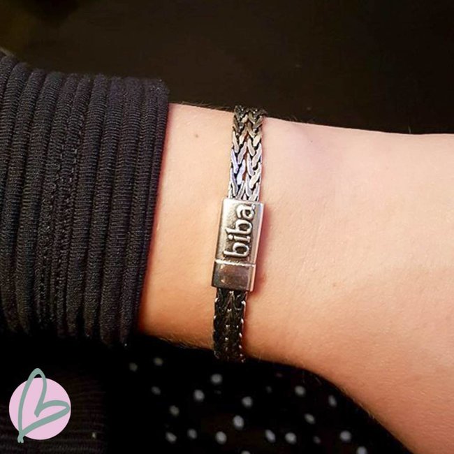 Biba metalen armband zilver 'double'