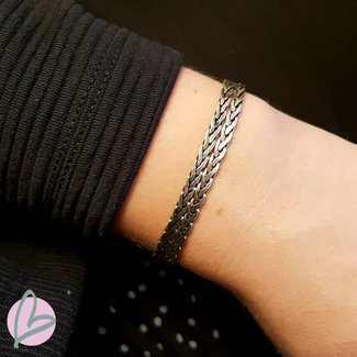 Biba metalen armband zilver 'double'