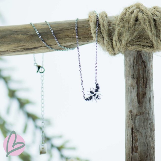 ZAG  Bijoux ketting zilver met bijtje (bee)