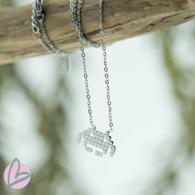 ketting zilver met pacman