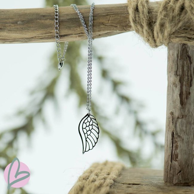 ketting zilver met vleugel