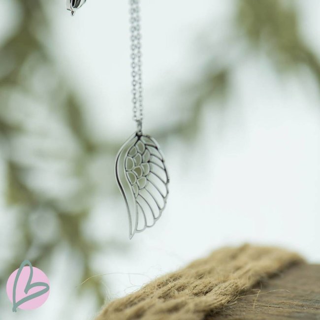 ZAG  Bijoux ketting zilver met vleugel