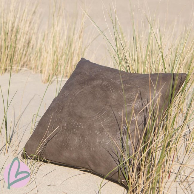Zeeuwse knop kussenhoes taupe