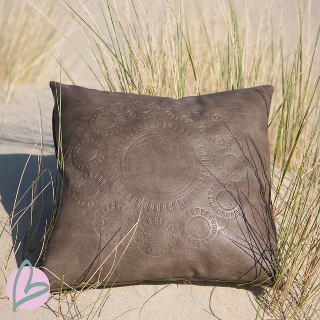 Zeeuwse knop kussenhoes taupe