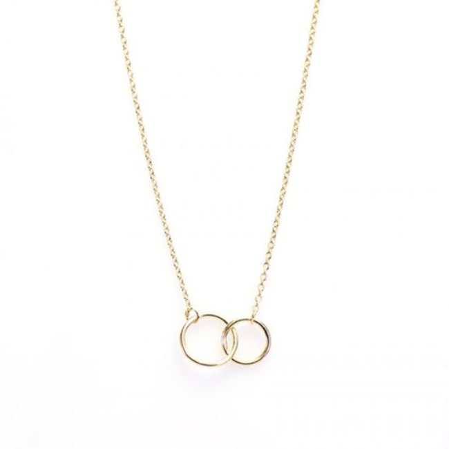 KARMA Goud ketting goldplated met circle open rondjes