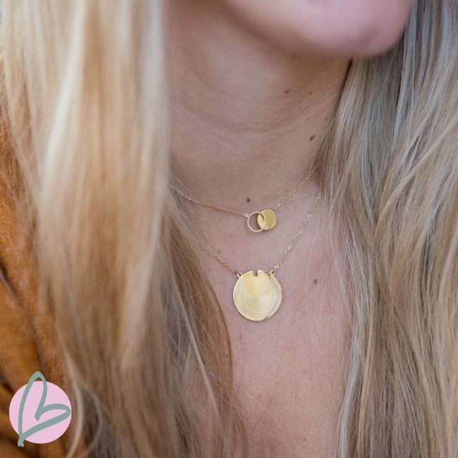ZAG  Bijoux Ketting goud met twee cirkels