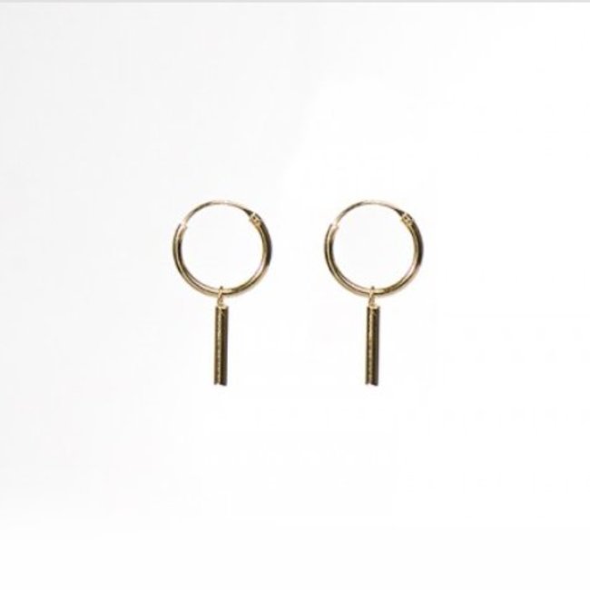 KARMA Hoops Symbols Tube Round Goldplated