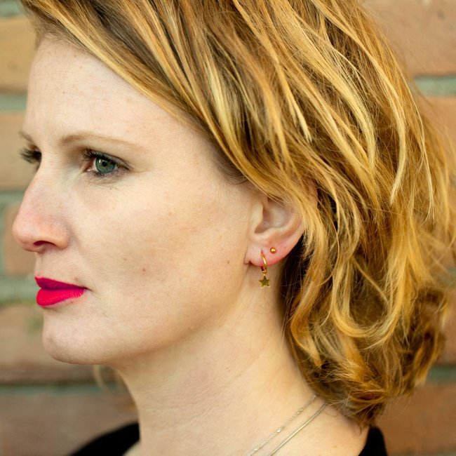 KARMA Goud sterren oorbellen