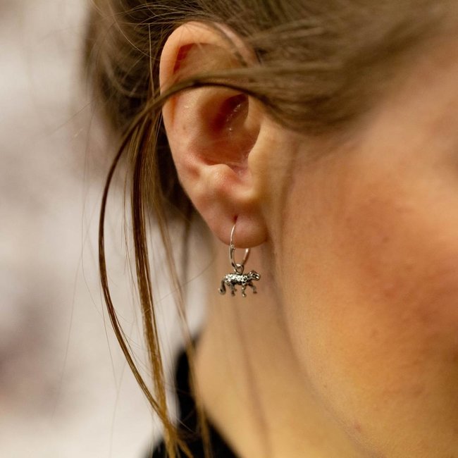 KARMA KARMA zilver oorringen tijger