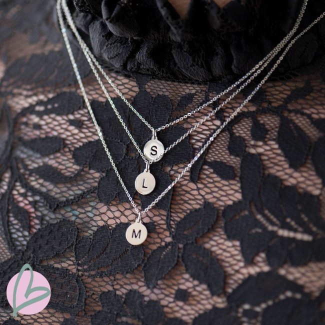 ZAG  Bijoux initial letter bedel zilver