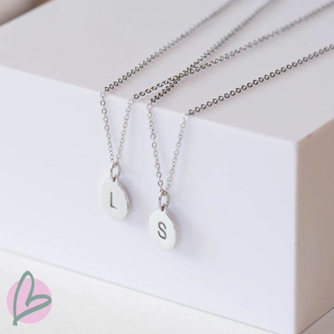 ZAG  Bijoux initial letter bedel zilver