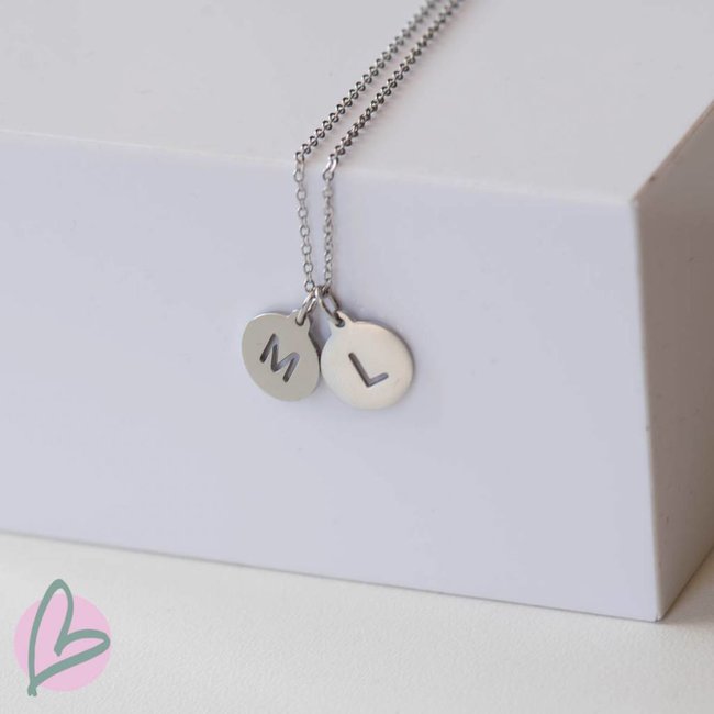 ZAG  Bijoux initial letter bedel zilver