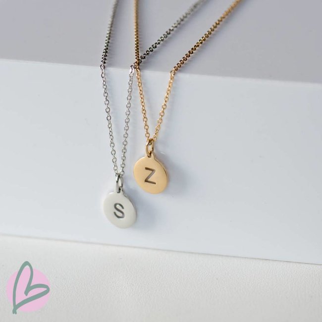 ZAG  Bijoux initial letter bedel zilver