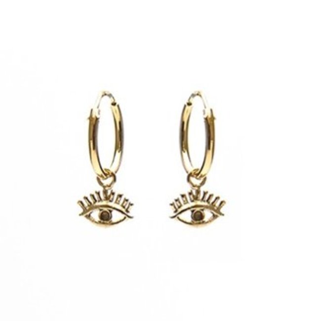 Oorringen oog goud