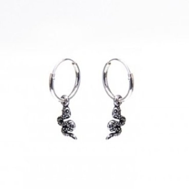 KARMA Hoops Symbols Snake Silver