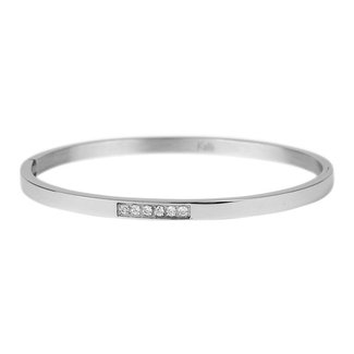 zilveren bangle armband small diamonds