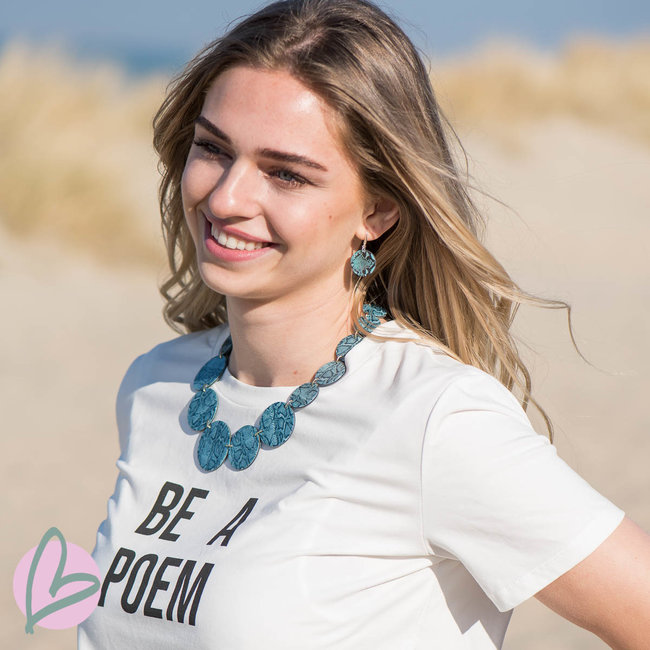 Biba Snake print ketting turquoise