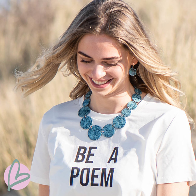 Biba Snake print ketting turquoise