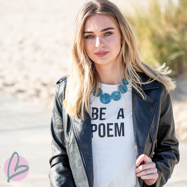 Biba Snake print ketting turquoise