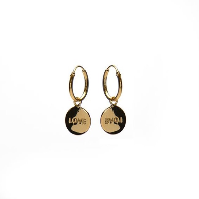 Hoops Symbols LOVE Goldplated
