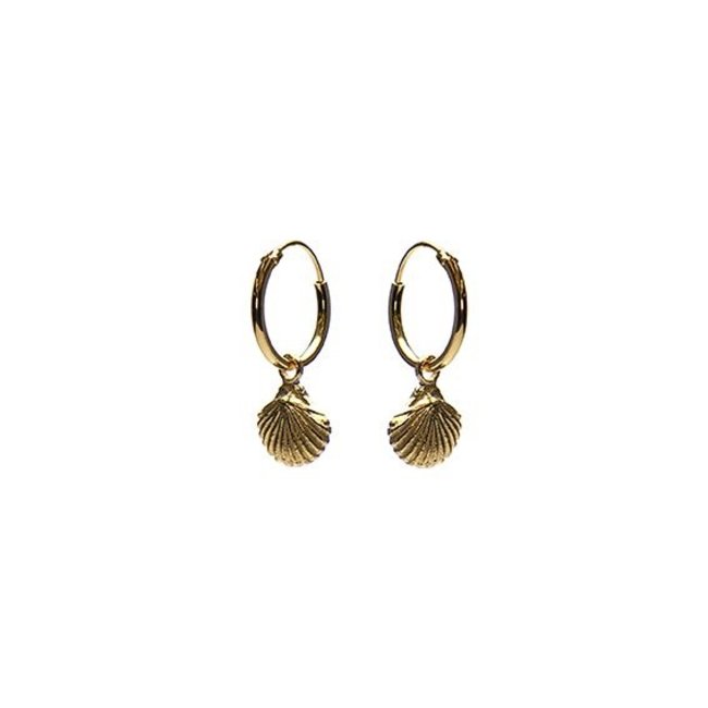 KARMA Hoops Symbols Shell Goldplated