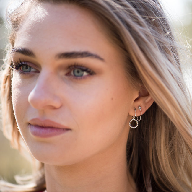 Hoops Symbols Open Circle DOTS Silver