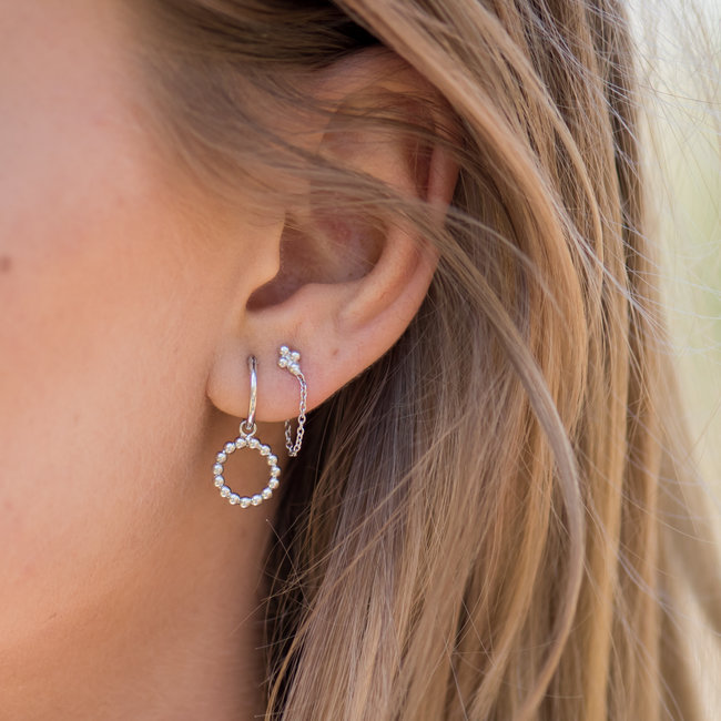 Hoops Symbols Open Circle DOTS Silver