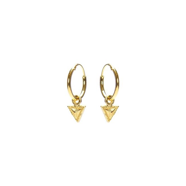 KARMA Hoops Symbols Tiny Triangle Goldplated