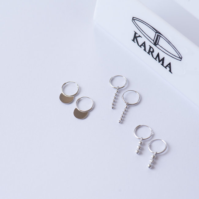 KARMA Hoops Symbols Tiny Dots Chain - Silver 925