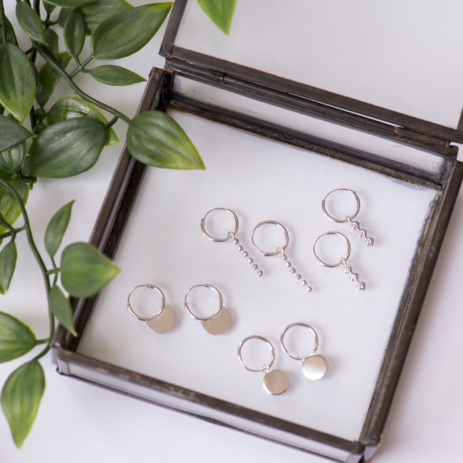 KARMA Hoops Symbols Tiny Dots Chain - Silver 925