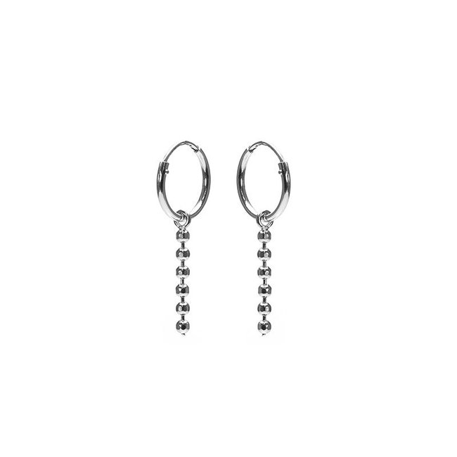 KARMA Hoops Symbols Tiny Dots Chain - Silver 925