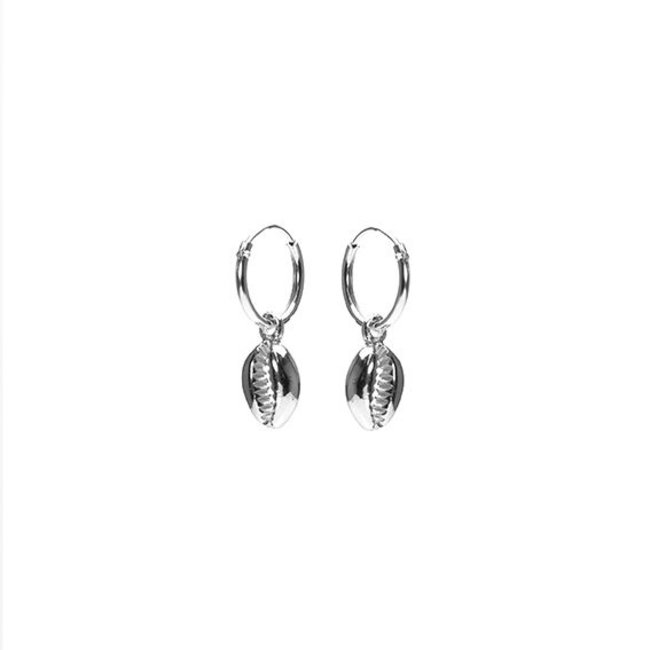 KARMA Hoops Symbols schelp kaurie  - Silver 925