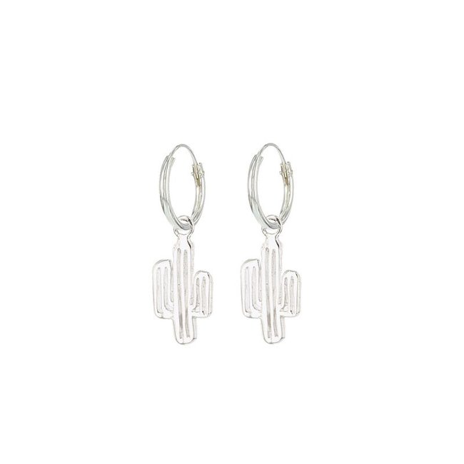 KARMA Hoops Symbols Cactus - Silver 925