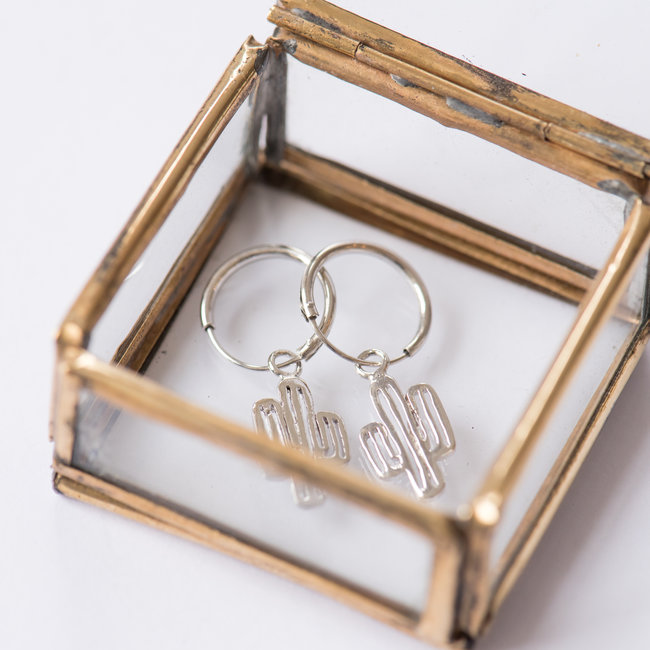 KARMA Hoops Symbols Cactus - Silver 925