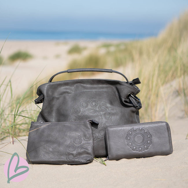 Zeeuws Zeeuwse knop portemonnee grijs