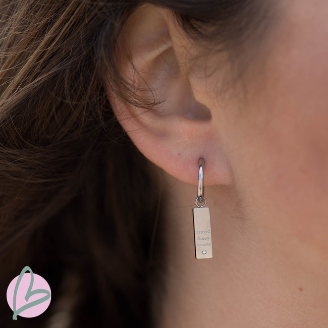 Beadle oorbellen travel, dream, become