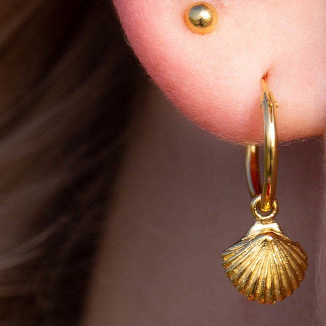 KARMA Hoops Symbols Shell Goldplated